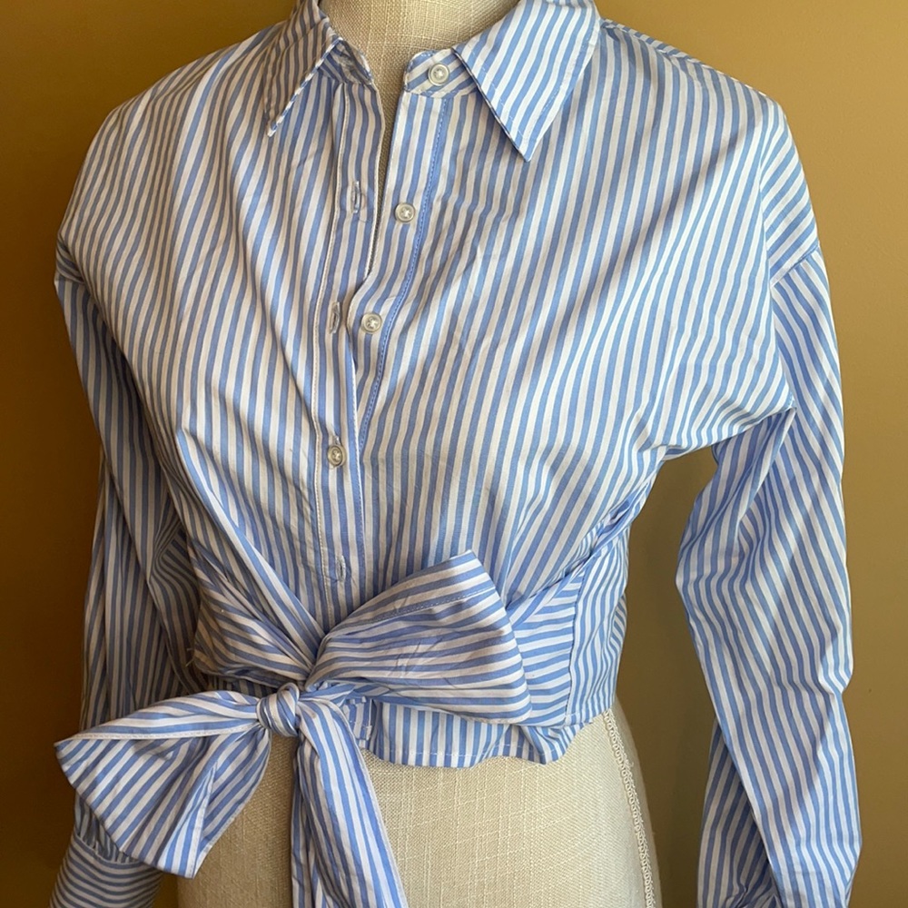 Nautical striped long sleeve top
